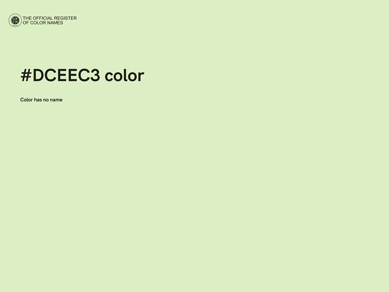 #DCEEC3 color image