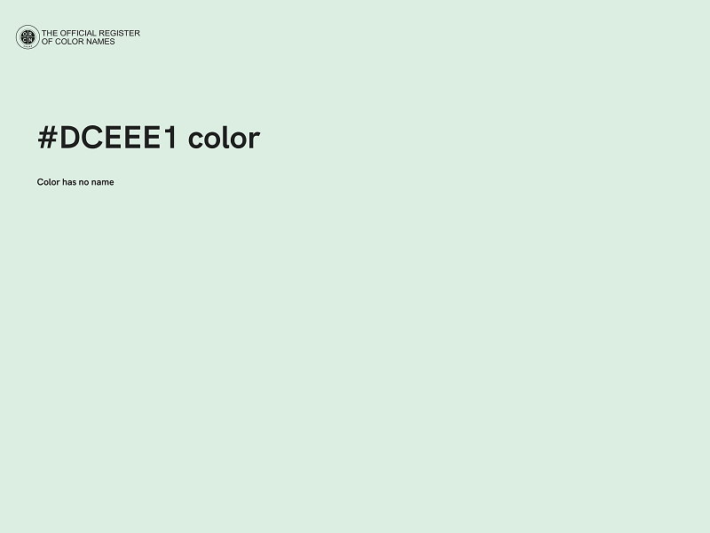 #DCEEE1 color image