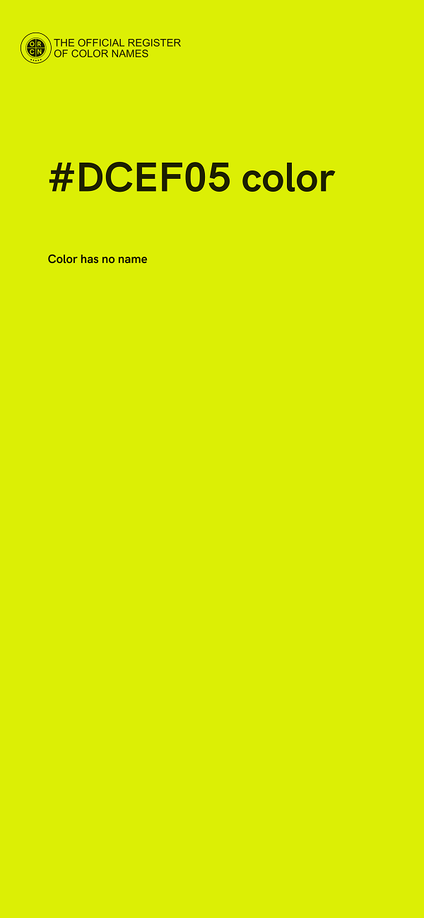 #DCEF05 color image