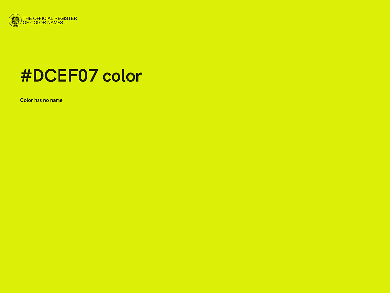 #DCEF07 color image