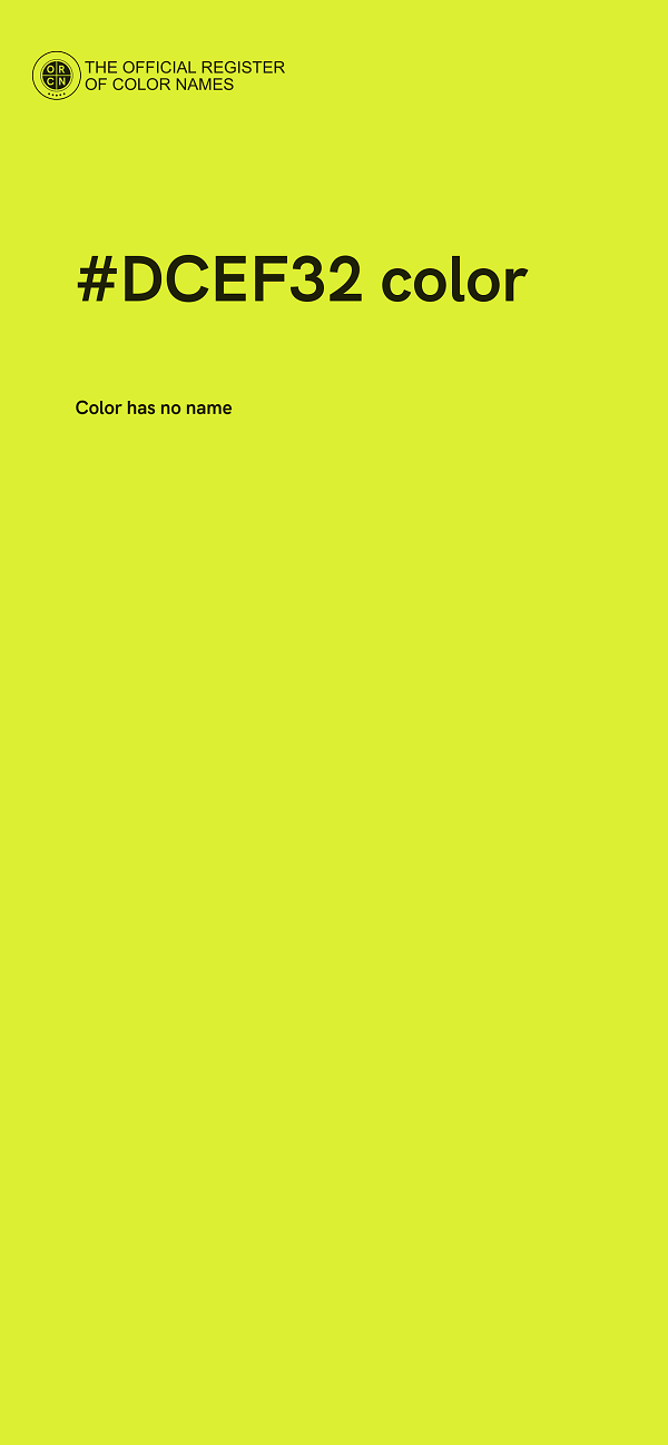 #DCEF32 color image