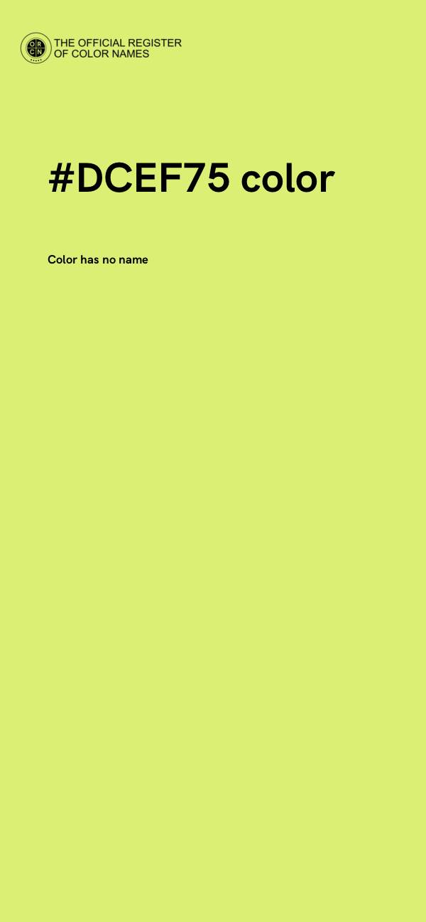 #DCEF75 color image