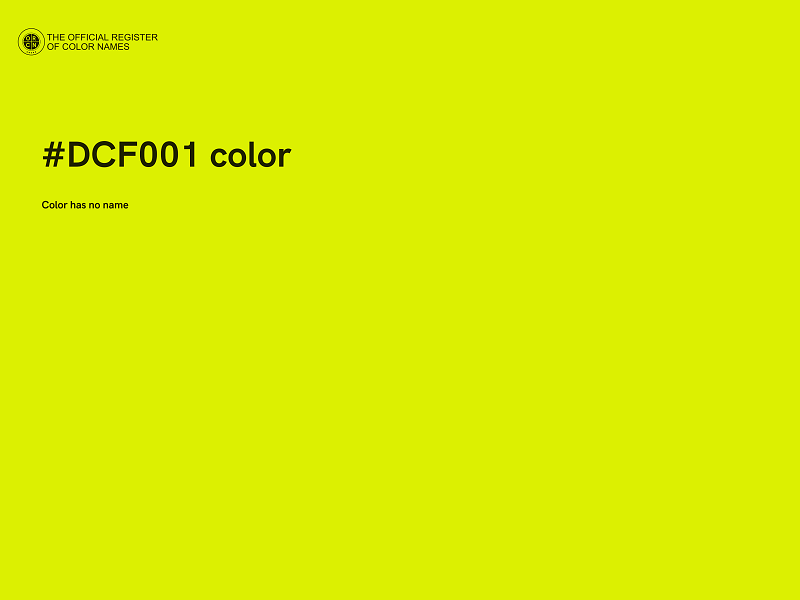 #DCF001 color image