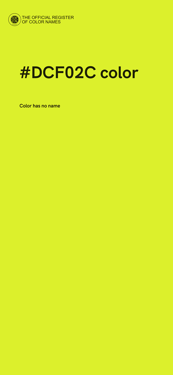 #DCF02C color image