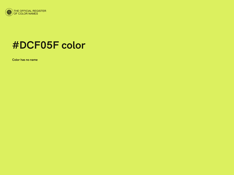 #DCF05F color image