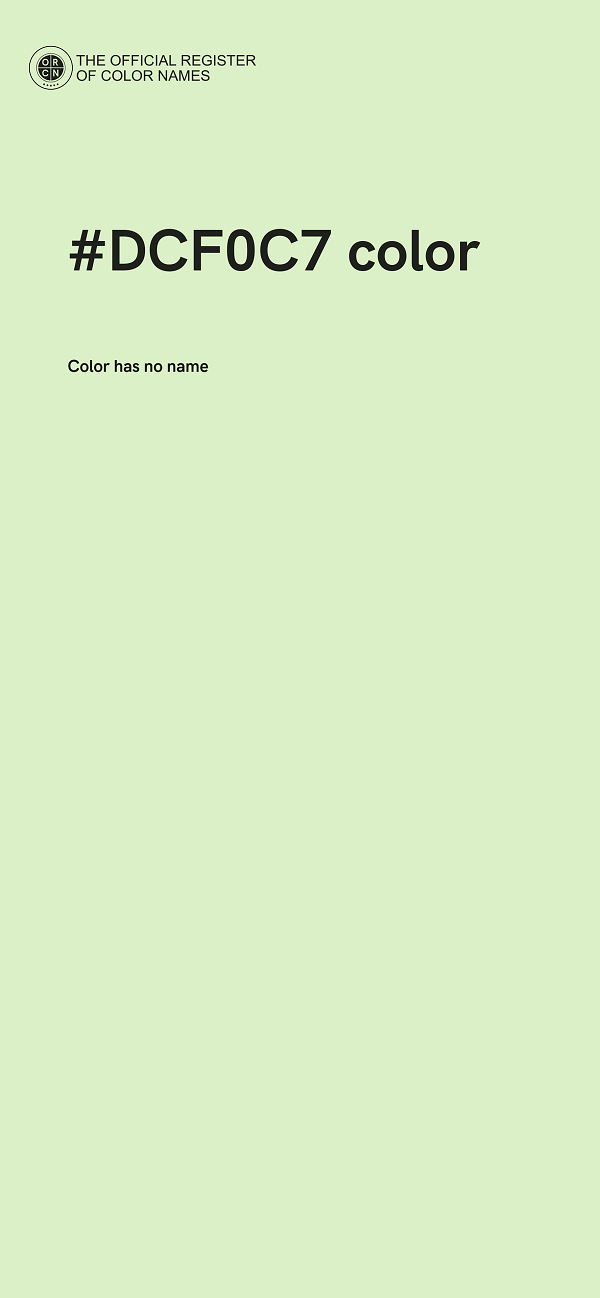 #DCF0C7 color image