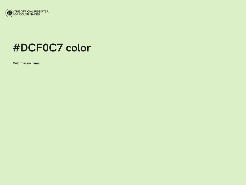#DCF0C7 color image