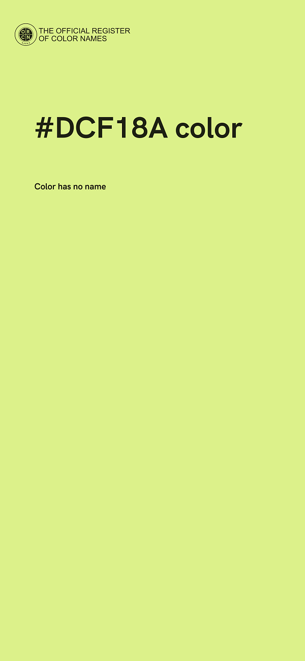 #DCF18A color image