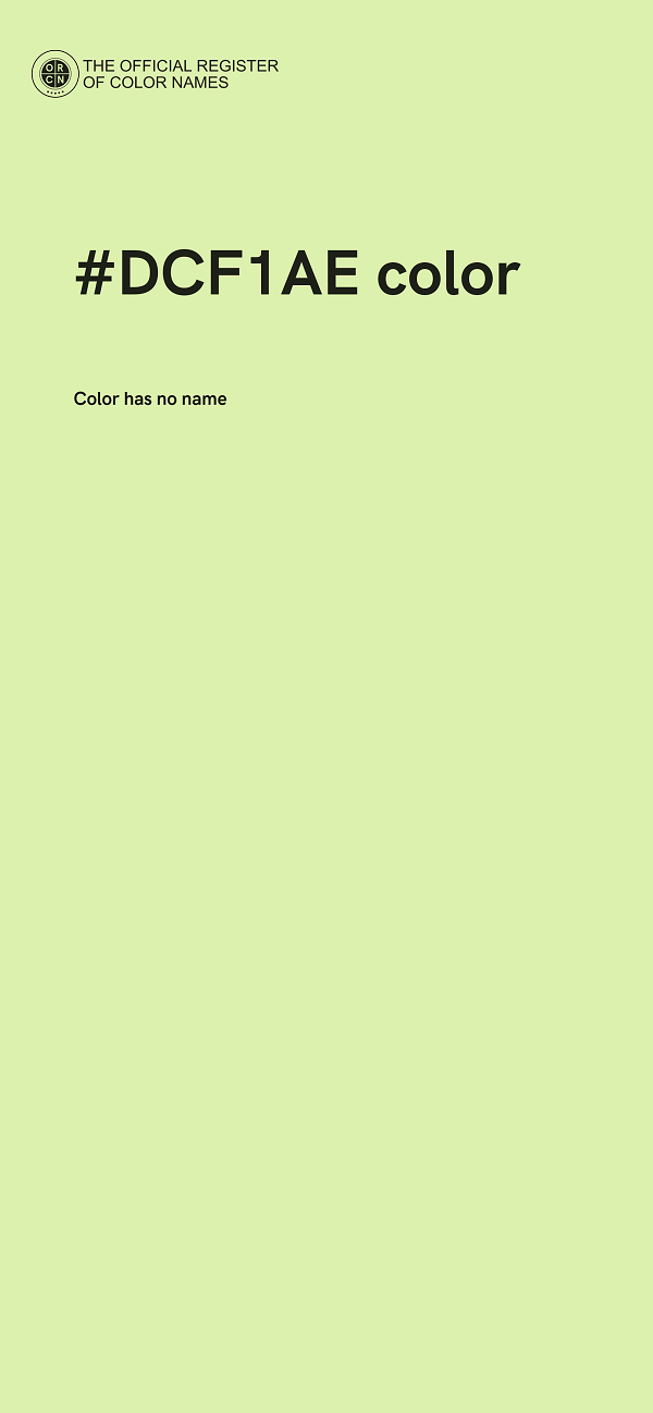 #DCF1AE color image