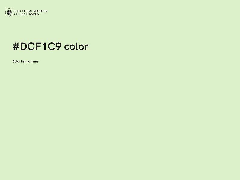 #DCF1C9 color image