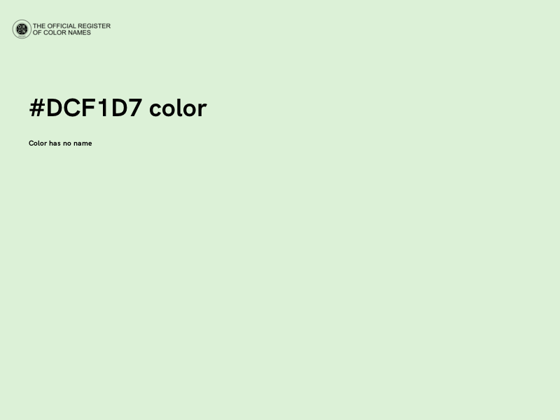 #DCF1D7 color image