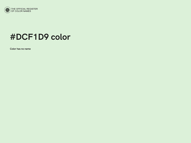 #DCF1D9 color image