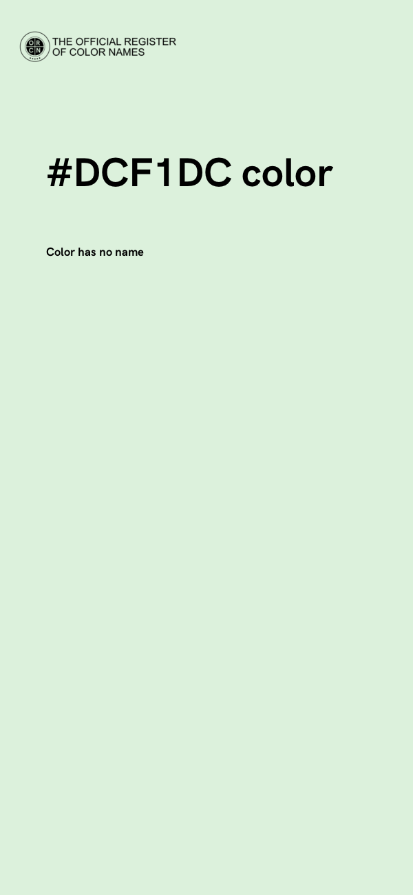#DCF1DC color image