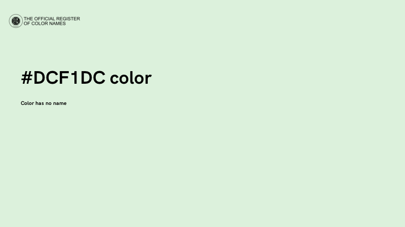 #DCF1DC color image