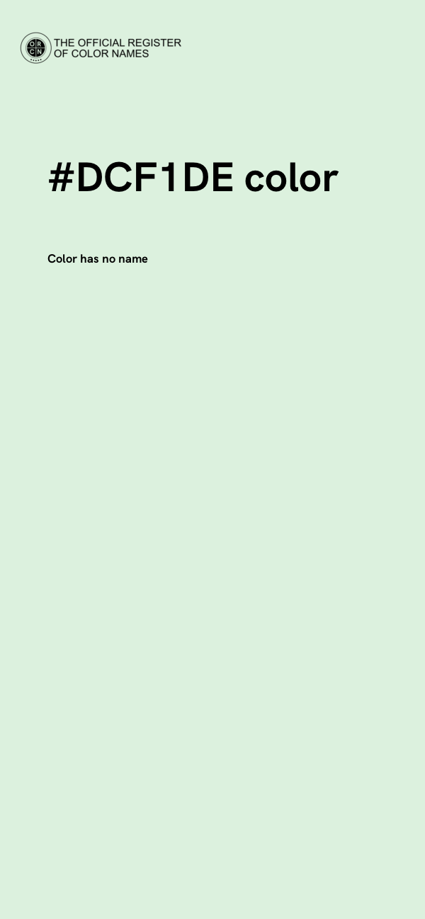 #DCF1DE color image