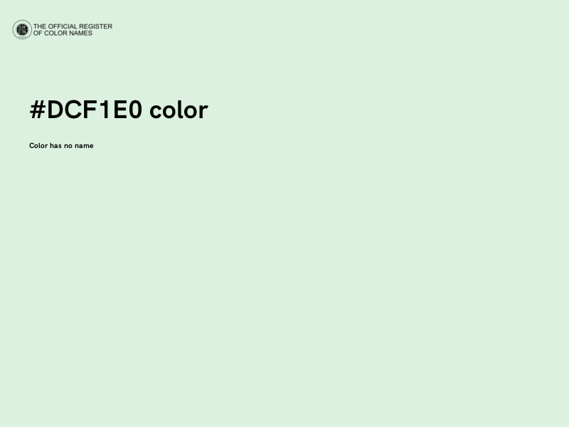 #DCF1E0 color image