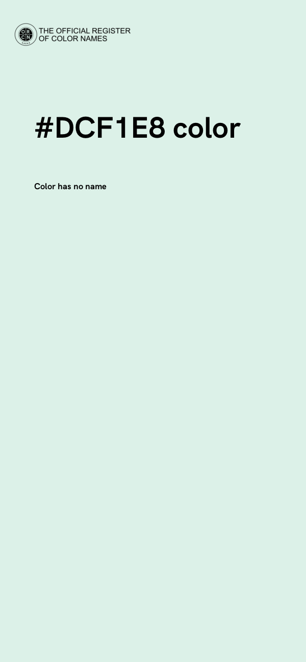 #DCF1E8 color image