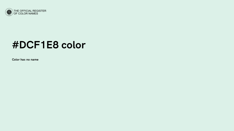 #DCF1E8 color image