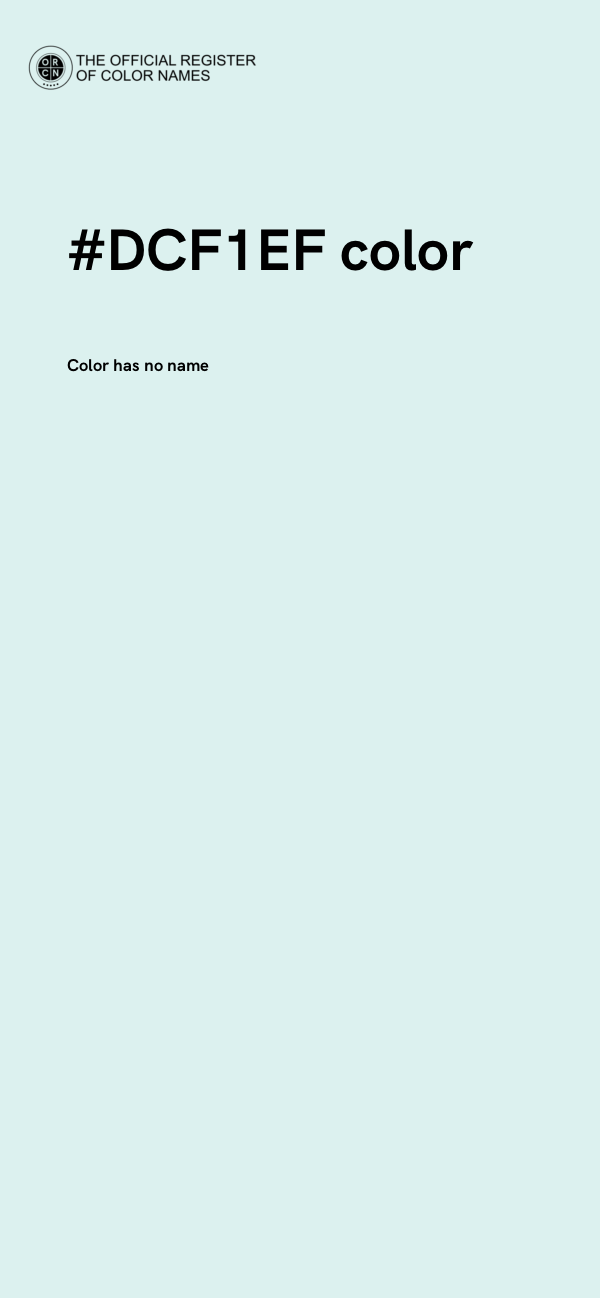 #DCF1EF color image