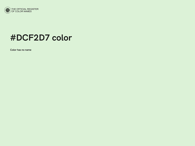 #DCF2D7 color image