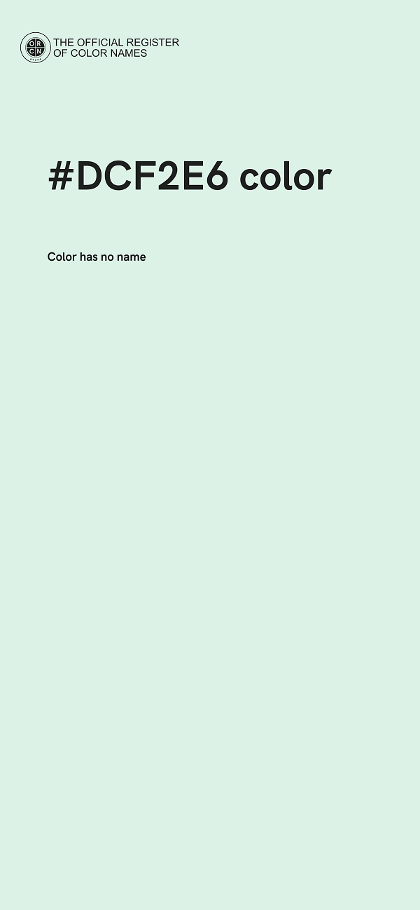 #DCF2E6 color image