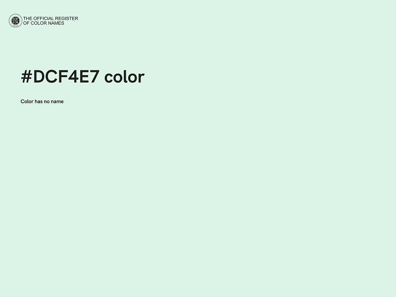 #DCF4E7 color image