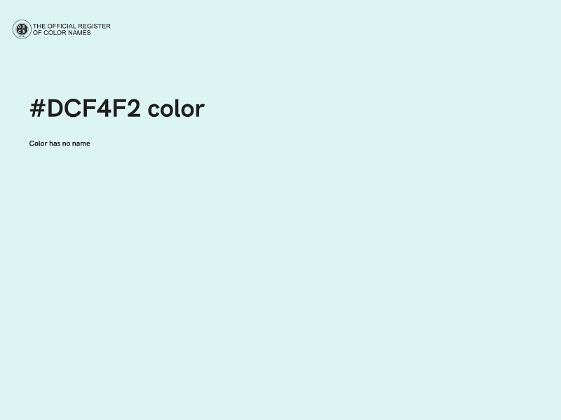 #DCF4F2 color image