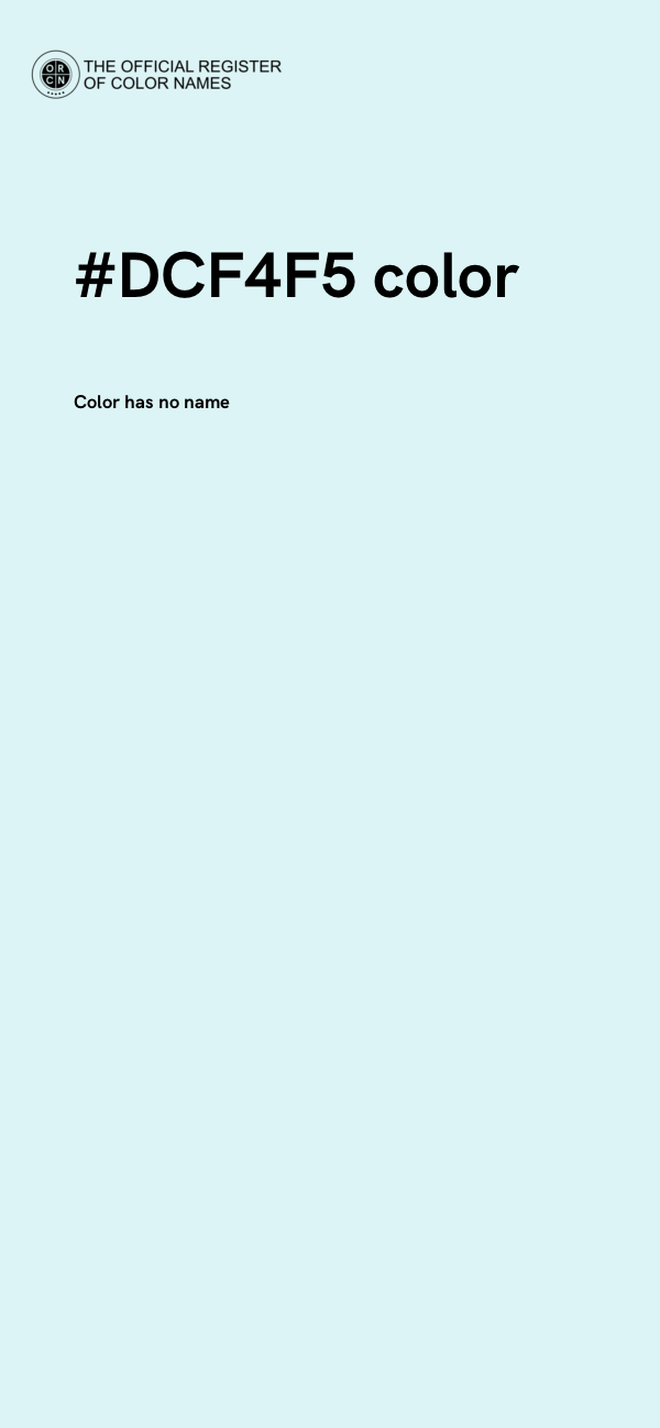 #DCF4F5 color image