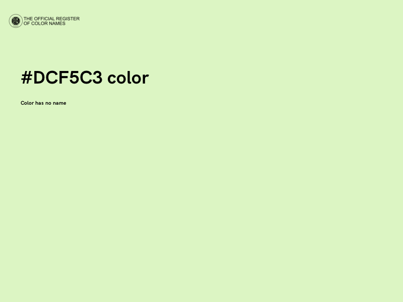 #DCF5C3 color image