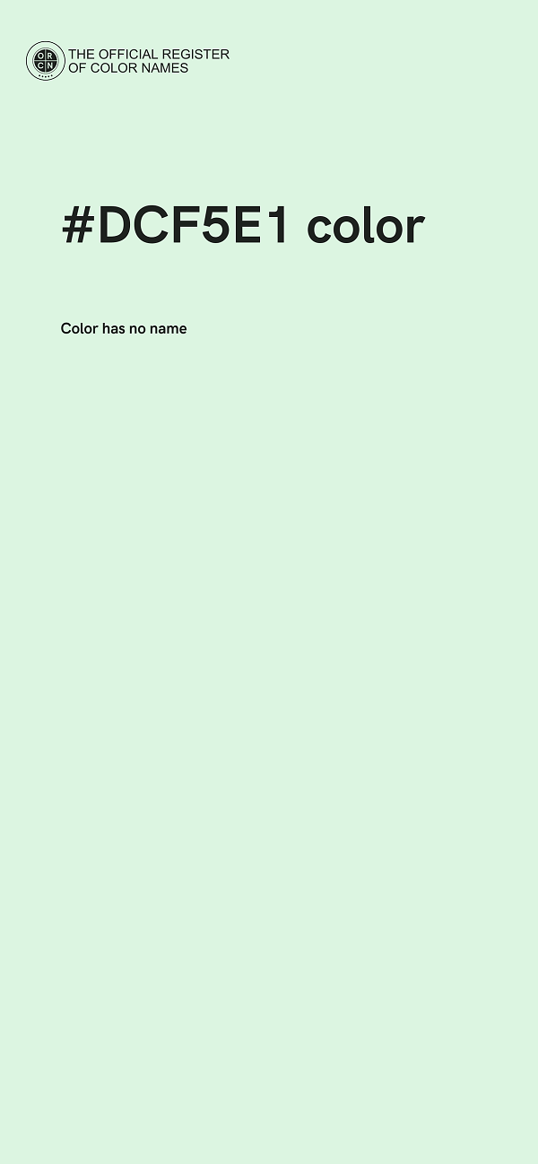 #DCF5E1 color image