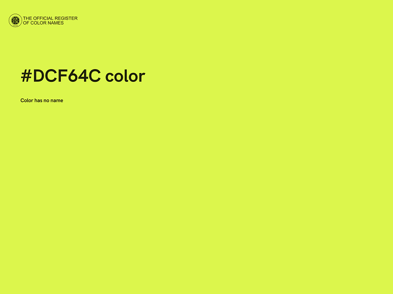 #DCF64C color image