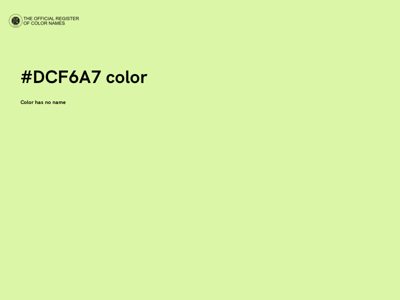 #DCF6A7 color image