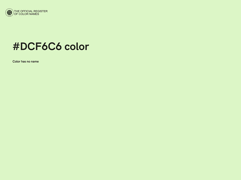 #DCF6C6 color image