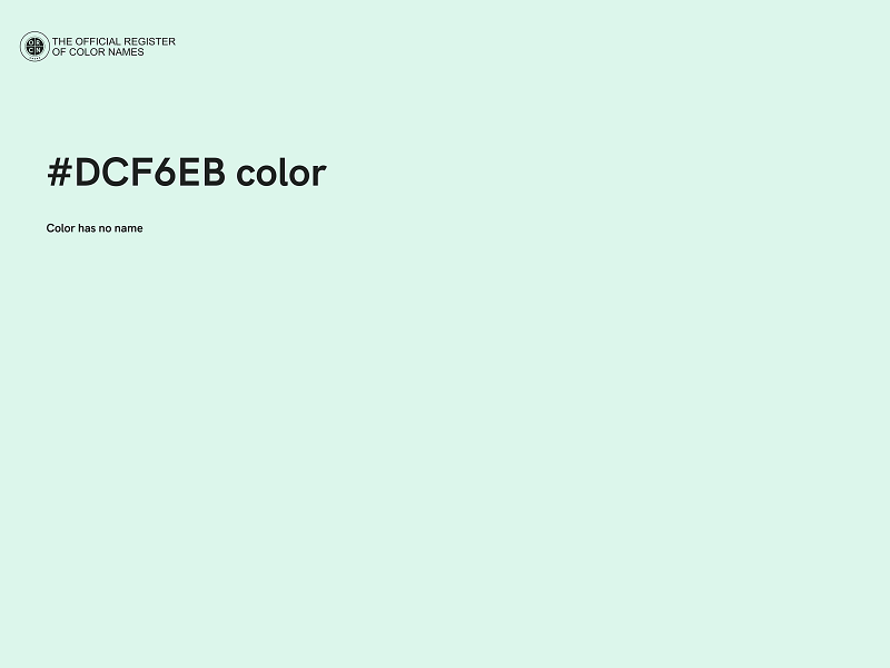 #DCF6EB color image