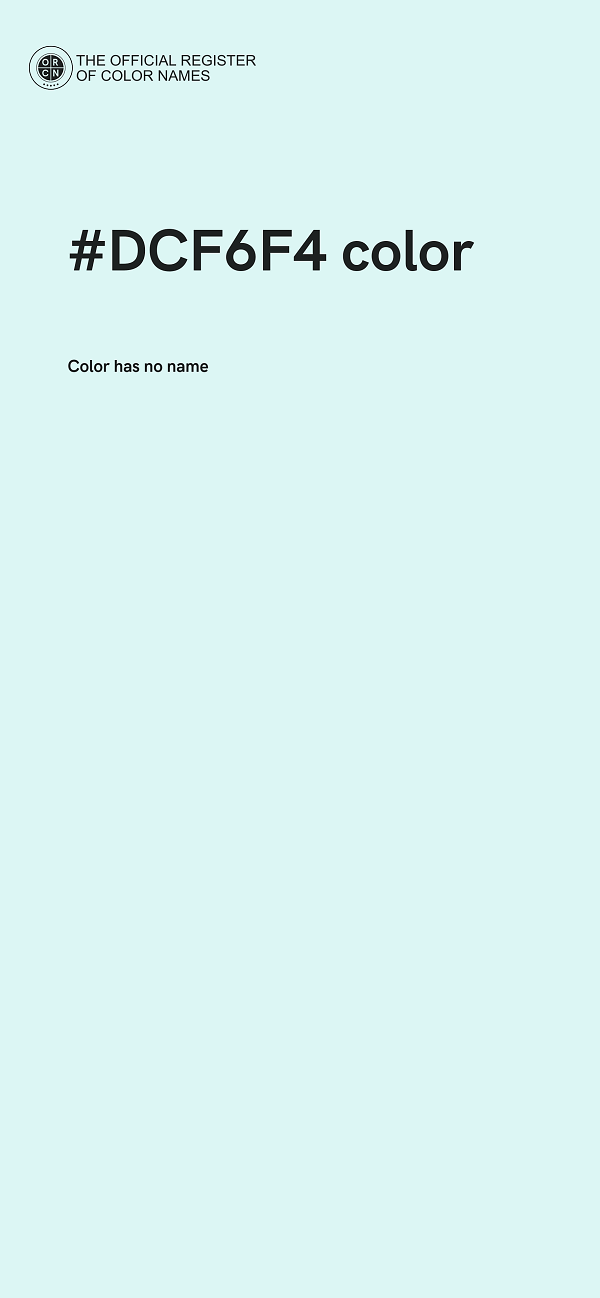 #DCF6F4 color image