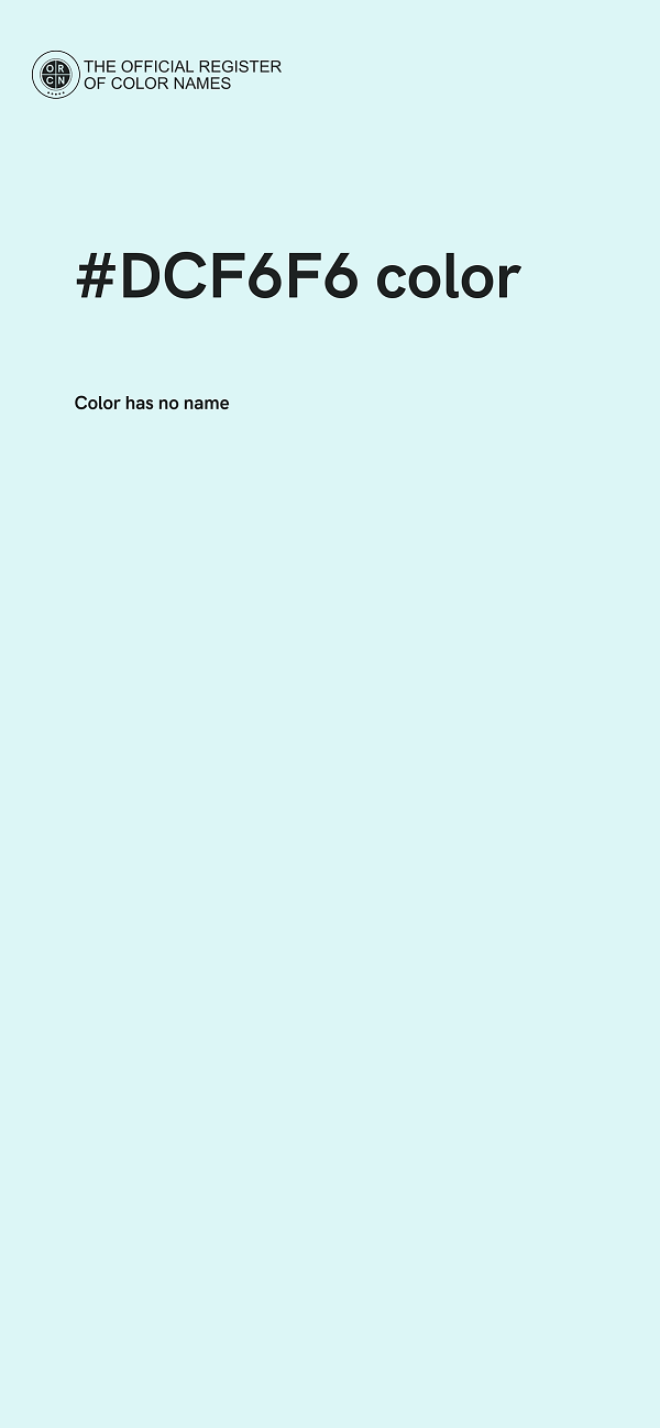 #DCF6F6 color image