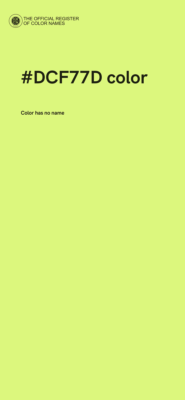 #DCF77D color image