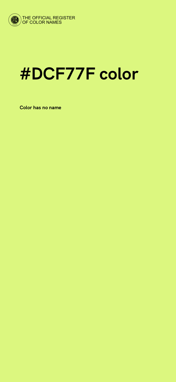 #DCF77F color image