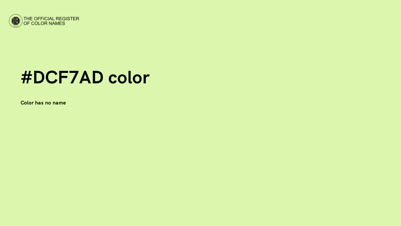 #DCF7AD color image