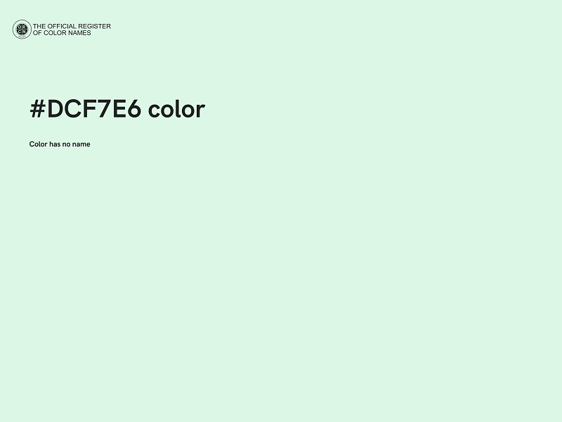 #DCF7E6 color image