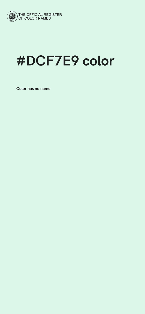 #DCF7E9 color image