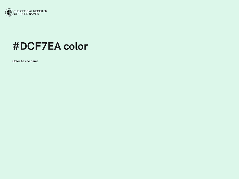 #DCF7EA color image