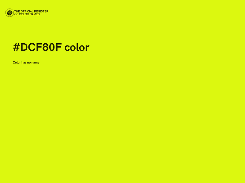 #DCF80F color image
