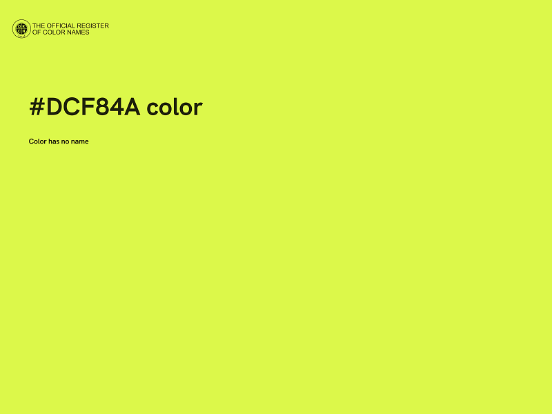 #DCF84A color image