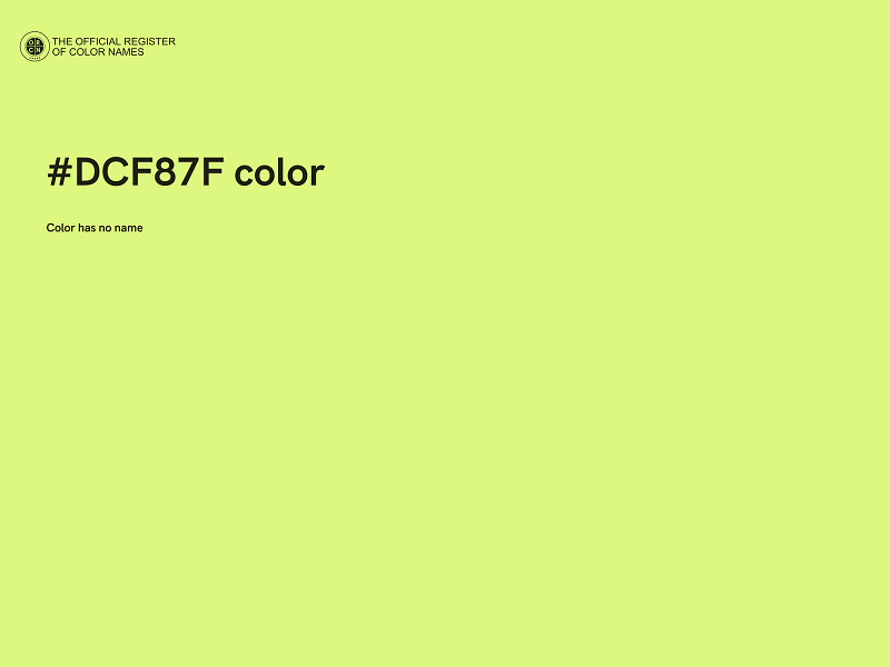 #DCF87F color image