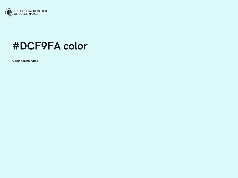 #DCF9FA color image