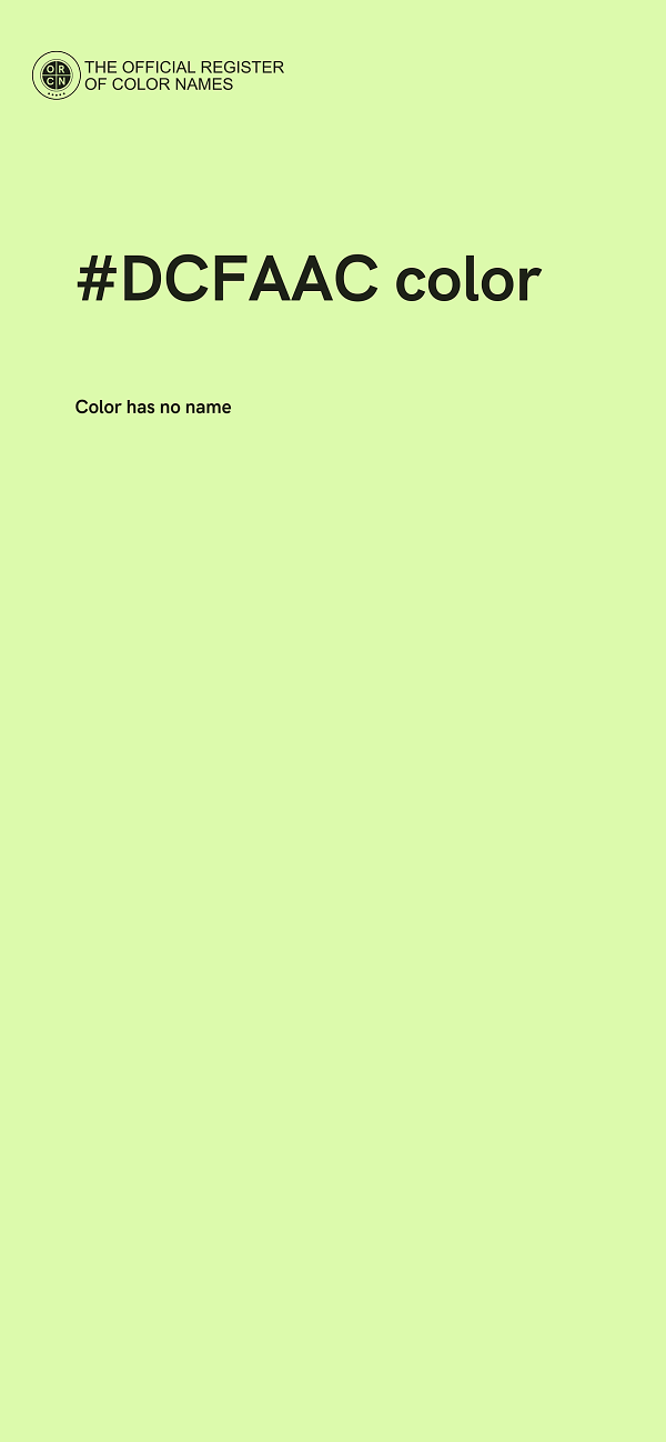 #DCFAAC color image