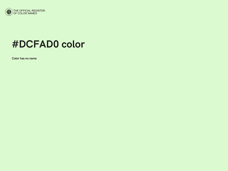 #DCFAD0 color image