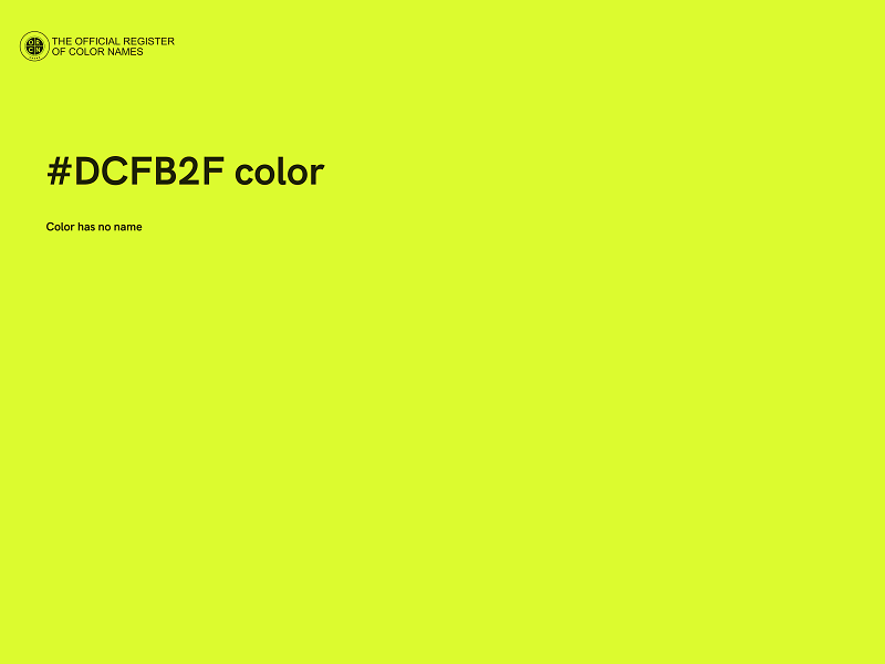 #DCFB2F color image