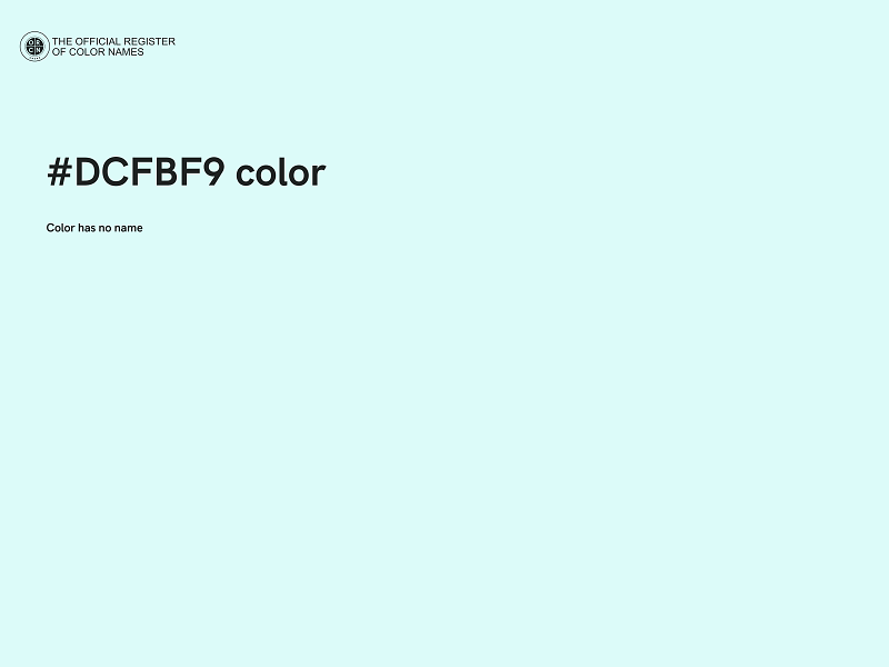 #DCFBF9 color image